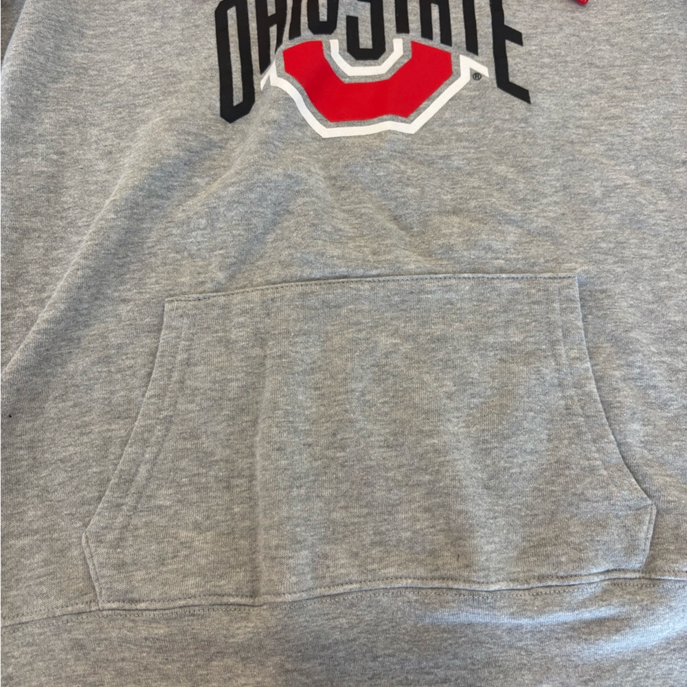 Ohio State Buckeyes Hoodie Gray Medium Pullover - Picture 3 of 7